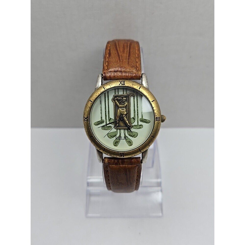 Relic by Fossil ZR41004 Classic American Sports Golf Quartz Watch New Battery